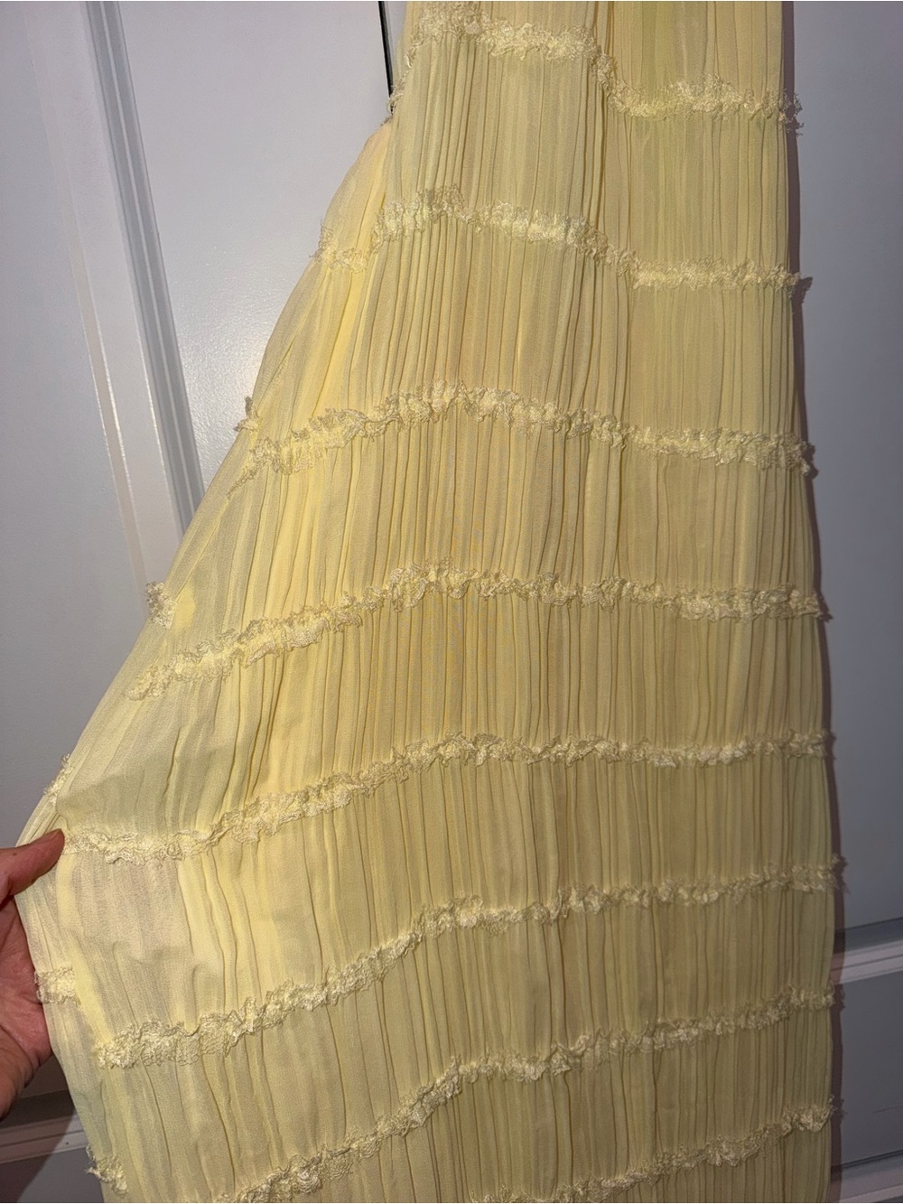 Peppermayo Butter Yellow Textured Maxi Dress - Picture 6 of 7